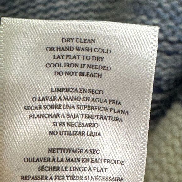 Rails Sweater Size XS Daphne Stripe Wool & Cashmere Blue Grey Ivory Metallic - Picture 9 of 9